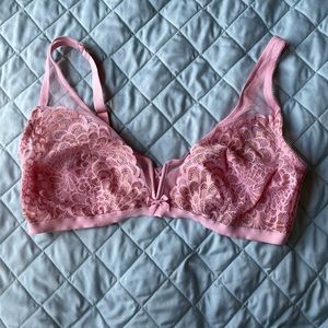 Savage X Fenty pink and gold bralette